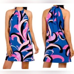 Trina Turk Abstract Halter Style Dress NWT- Vibrant Colors